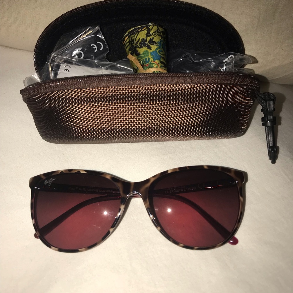 NEW! Maui Jim Ocean Sunglasses Polarized Tort/Pink